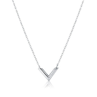 Jvd Collier moderne en argent avec zircons Svln0626X61Bi45 