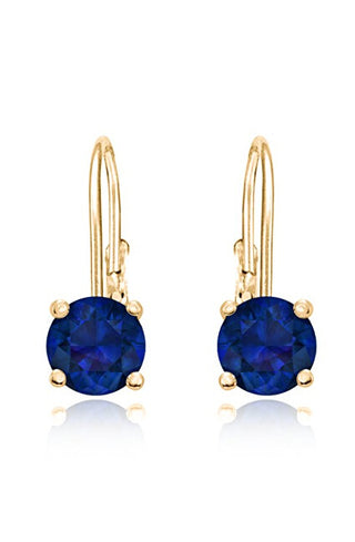 Jvd Delicati Orecchini Placcati Oro Con Zirconi Blu Svle0620Xh2Gm00 - Dimensioni: 1,3 X 0,5 Cm