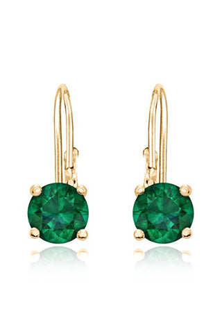 Jvd Delicati Orecchini Placcati Oro Con Zirconi Verdi Svle0620Xh2Gz00 - Dimensioni: 1,3 X 0,6 Cm