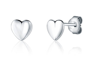 Jvd Delicados pendientes con forma de corazón en plata Svle2026X610000 