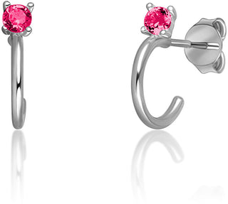 Jvd delicato silver Orecchini circles con zircons SVLE0700XH2R100