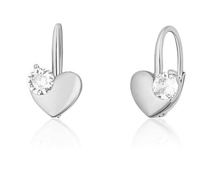 Jvd Delicati Orecchini In Argento Cuore Con Zircone Svle1513Xh2Bi00