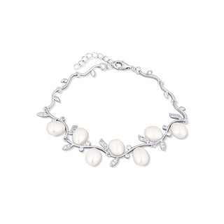 Jvd Bracciale Affascinante Con Perle Vere E Zirconi Svlb0563Sd2P118