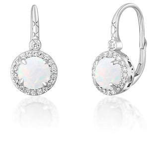 Jvd Deliziosi Orecchini In Argento Con Opali Bianchi Svle0412Sh2O100