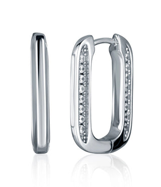 Jvd Orecchini Ovali In Argento Con Zirconi Svle2410Xj4Bi00