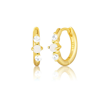 Jvd Orecchini A Cerchio Placcati Oro Con Opali Sintetici Svle3073Xh2G100