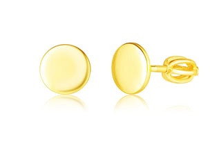 Jvd Orecchini A Bottone Minimalisti In Argento Placcato Oro Svle3200Xh2Gosr