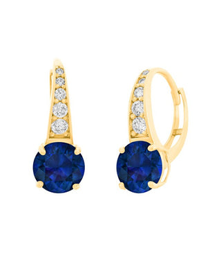 Jvd Orecchini Placcati Oro Con Zirconi Trasparenti E Blu Svle0974Xh2Gm00