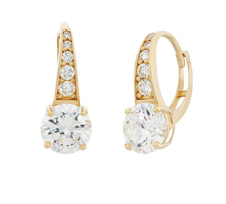 Jvd Orecchini Placcati Oro Con Zirconi Trasparenti Svle0974Xh2Go00