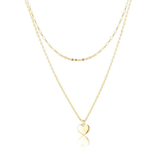 Jvd Collana Doppia Placcata Oro Cuore Svln0638X610045