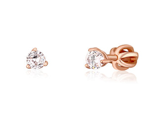 Jvd Deliziosi Orecchini A Bottone In Bronzo Con Zirconi Svle1501Xh2Ro0 - Diametro: 0,6 Cm