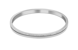 Jvd Charming steel Bracciale with zircons SSSB0057XI8BI - Diameter: 6.5 cm