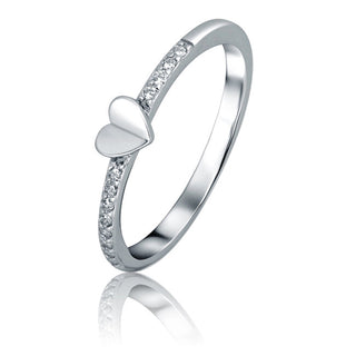 Jvd Anello Romantico In Argento Con Cuore Svlr1058Xf6Bi - Circuito: 56 Mm