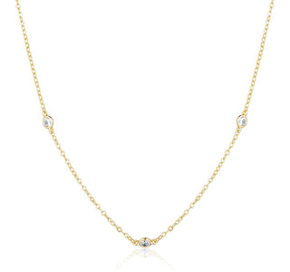 Jvd Collana Con Zirconi Placcati In Oro Di Qualità Svln0558Xk5Go45