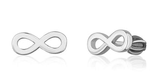 Jvd Pendientes de botón de plata Infinity Svle1608Xh2Bisr 