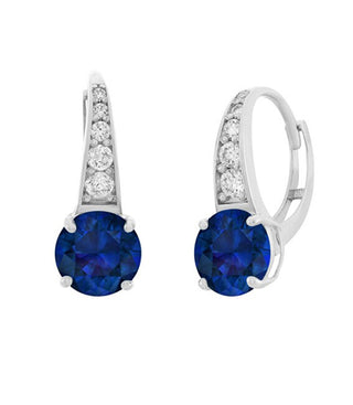 Jvd Orecchini In Argento Con Zirconi Trasparenti E Blu Scuro Svle0974Xh2M100