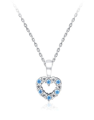 Jvd Collar para niña de plata corazón con circonitas Svln0434Sh2Bm38 (Cadena, Colgante) 