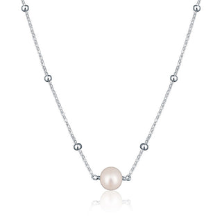 Jvd Collana In Argento Con Vera Perla Svln0760Sd2P145
