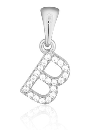 Jvd Ciondolo In Argento Con Zirconi Lettera "B" Svlp0948Xh2Bi0B