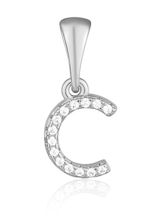 Jvd Ciondolo In Argento Con Zirconi Lettera "C" Svlp0948Xh2Bi0C