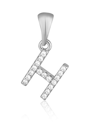 Jvd Ciondolo In Argento Con Zirconi Lettera "H" Svlp0948Xh2Bi0H