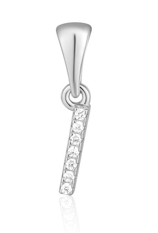Jvd Pendentif en argent avec zircons lettre "I" Svlp0948Xh2Bi0I 