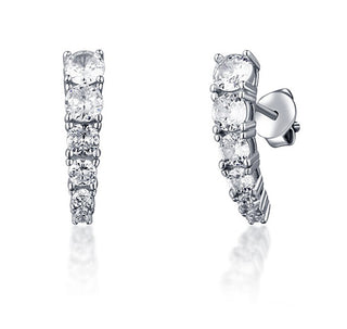 Jvd Orecchini In Argento Scintillante Con Zirconi Trasparenti Svle1618Xh2Bi00