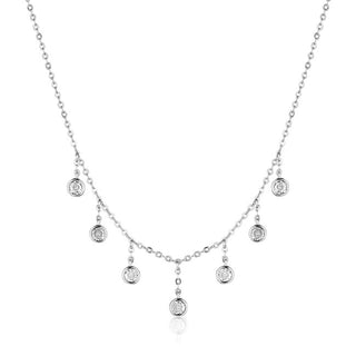 Jvd Collana In Argento Scintillante Con Zirconi Svln0552Xk5Bi45