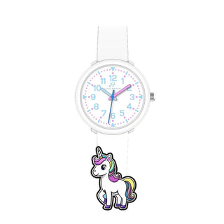 Orologio bimba gomma bianco con unicorno LUCA BARRA JW100