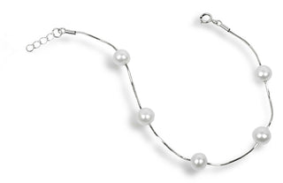 Jwl Luxury Pearls Bracciale Delicato Con Perle Bianche Autentiche Jl0173
