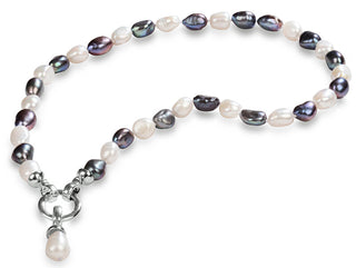 Jwl Luxury Pearls Collana Realizzata Con Perle Vere In Due Tonalità Jl0316