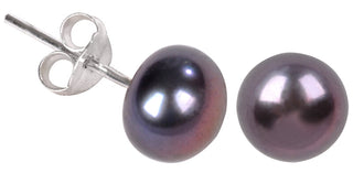 Jwl Luxury Pearls Orecchini Realizzati Con Vere Perle Blu Metallizzate