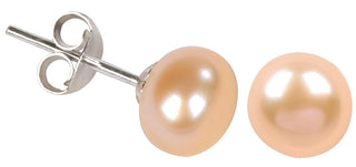 Jwl Luxury Pearls Pendientes elaborados con auténticas perlas de salmón 