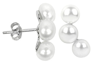 Jwl Luxury Pearls Orecchini In Argento Con Tre Perle Vere Jl0283