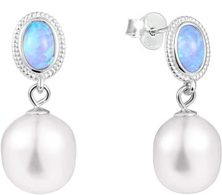 Jwl Luxury Pearls Orecchini Di Lusso Con Vera Perla Barocca E Opale Sintetico Jl0583