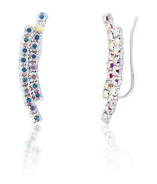 Jwl luxury pearls Shiny long Orecchini with crystals JL0741