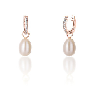 Jwl Luxury Pearls Orecchini Rotondi In Bronzo Stile Duchessa Kate Con Vera Perla E Zirconi 3 In 1 Jl0687