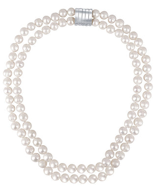 Jwl luxury pearls Double/Double Row Real White Pearl Collana JL0656