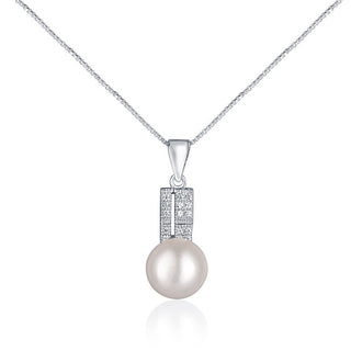 Jwl Luxury Pearls Elegante Collana Con Vera Perla E Zirconi Jl0645 (Catena, Pendente)