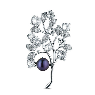 Jwl Luxury Pearls Elegante Spilla Con Perla Scura Jl0867