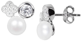 Jwl Luxury Pearls Orecchini Di Perle Fini Con Zirconi Jl0539