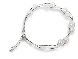 Jwl Luxury Pearls Pulsera Delicada Con Perlas Blancas Auténticas Jl0174 