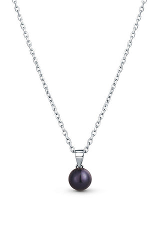 Jwl Luxury Pearls Collana In Argento Con Vera Perla Nera Jl0836 (Catena, Pendente)