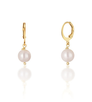 Jwl luxury pearls Beautiful gold-plated Orecchini with real white pearls JL0678