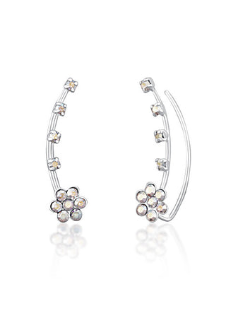 Jwl Luxury Pearls Pendientes florales longitudinales con cristales Jl0722 