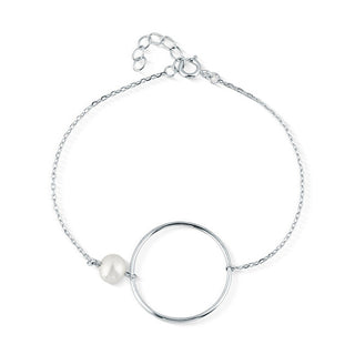 Jwl Luxury Pearls Bracciale Minimalista In Argento Con Vera Perla Jl0859