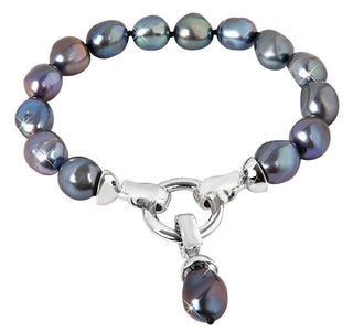 Jwl Luxury Pearls Bracciale In Vero Metallo Perle Blu Jl0562