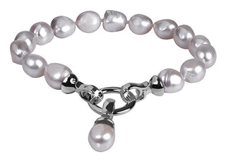 Jwl Luxury Pearls Bracciale In Vere Perle Grigie Jl0558