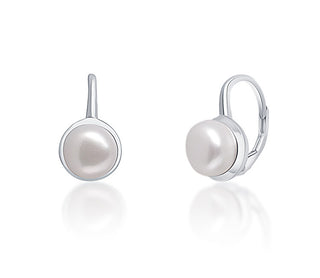 Jwl Luxury Pearls Delicati Orecchini In Argento Con Vere Perle Bianche Jl0675