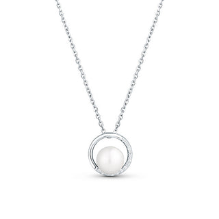 Jwl Luxury Pearls Delicata Collana Con Zirconi E Vera Perla Jl0833 (Catena, Pendente)